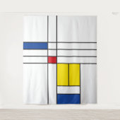 Mondrian II Minimalistisch De Stijl Modern Kunst D Wandkleed (Voorkant)