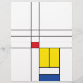 Mondrian II Minimalistisch De Stijl Moderne Kunst  Flyer (Voorkant)
