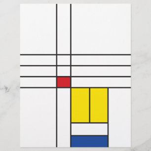 Mondrian II Minimalistische De Stijl Moderne Kunst Flyer
