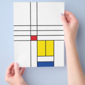 Mondrian II Minimalistische De Stijl Moderne Kunst Flyer (Hand)