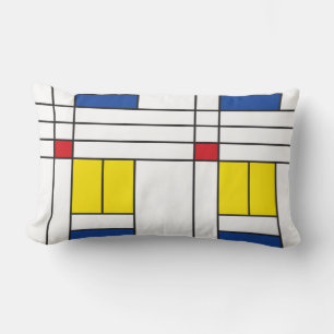 Mondrian II Minimalistische De Stijl Moderne Kunst Kussen