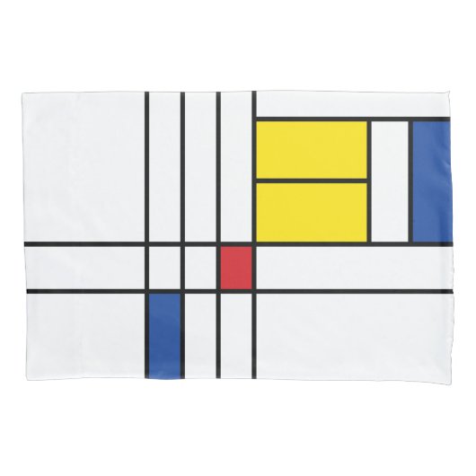 Mondrian II Minimalistische De Stijl Moderne Kunst Kussensloop (Voorkant)
