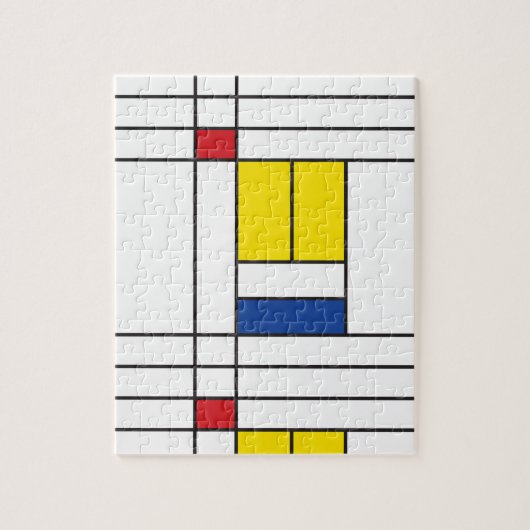 Mondrian II Minimalistische De Stijl Moderne Kunst Legpuzzel (Verticaal)