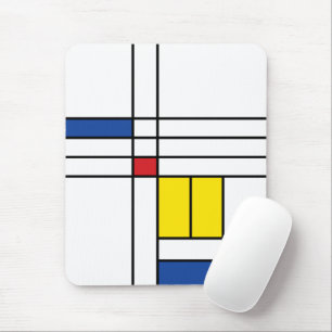 Mondrian II Minimalistische De Stijl Moderne Kunst Muismat
