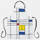 Mondrian II Minimalistische De Stijl Moderne Kunst Schort (Voorkant)