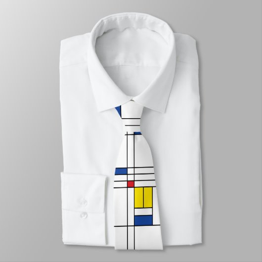Mondrian II Minimalistische De Stijl Moderne Kunst Stropdas (Gebonden)