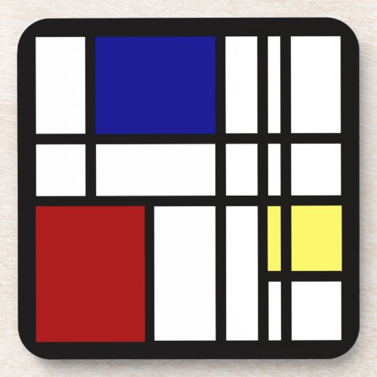Mondrian Impression Art Onderzetter (Voorkant)