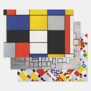 Mondrian Inpakpapier Vel