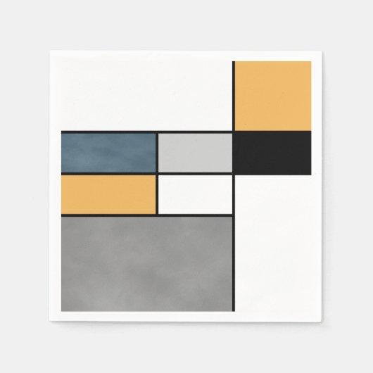 Mondrian inspiratie servet (Voorkant)
