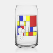 Mondrian Inspired Chamomile Blikvorm Glas (Voorkant)