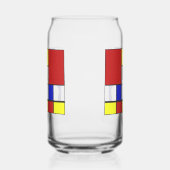 Mondrian Inspired Chamomile Blikvorm Glas (Links)
