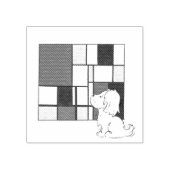 Mondrian Inspired Chamomile Rubberstempel (Afrduk)