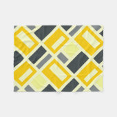 MONDRIAN INSPIRED - GEEL EN GRIJS FLEECE DEKEN (Voorkant (Horizontaal))