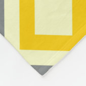 MONDRIAN INSPIRED - GEEL EN GRIJS FLEECE DEKEN (Hoek)