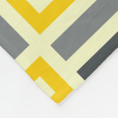 MONDRIAN INSPIRED - GEEL EN GRIJS FLEECE DEKEN (Hoek)