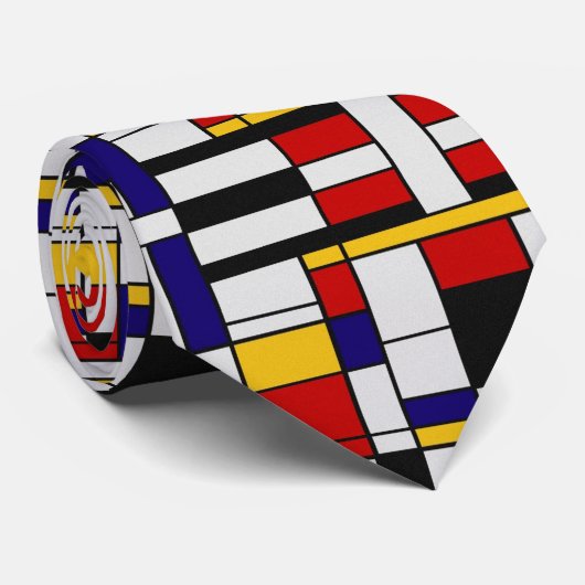 Mondrian Jazz Stropdas (Opgerold)