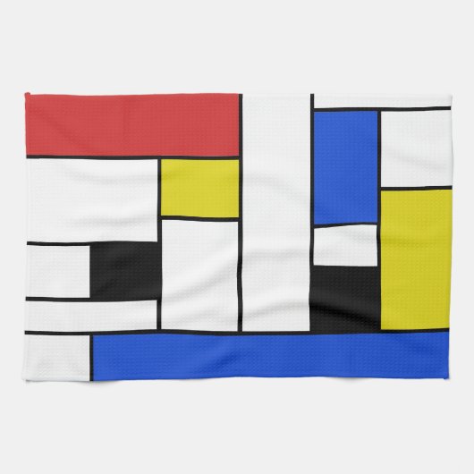 Mondrian Keukenhanddoek 16" x 24" (Horizontaal)
