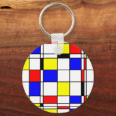 Mondrian kunststijl sleutelhanger (Voorkant)