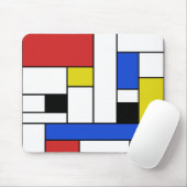 Mondrian Lines Mousepad Muismat (Met muis)