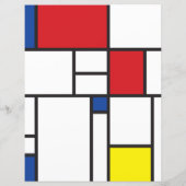 Mondrian Minimalist De Stijl Geo Modern Art Foto (Achterkant)