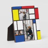 Mondrian Minimalist De Stijl Geo Modern Art Foto Fotoplaat (Voorkant)