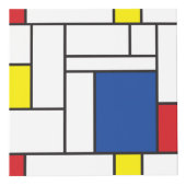 Mondrian Minimalist De Stijl Geo Modern Art Foto Kubus (Voorkant)