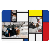 Mondrian Minimalist De Stijl Geo Modern Art Foto Magneet (Horizontaal)