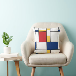 Mondrian Minimalistische Abstracte Kunst Primaire  Kussen