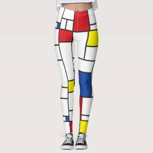 Mondrian Minimalistische Geometrische De Stijl Mod Leggings
