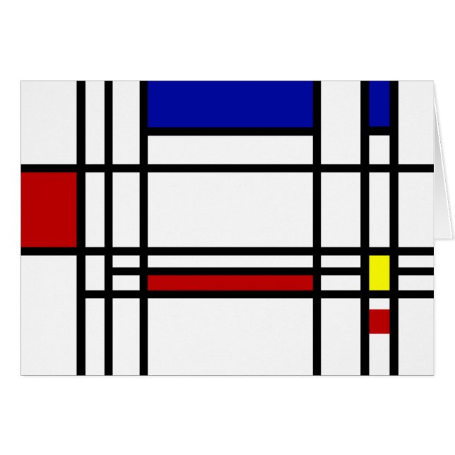 Mondrian Modern Art (Voorkant Horizontaal)