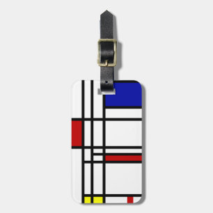 Mondrian Modern Art Bagagelabel