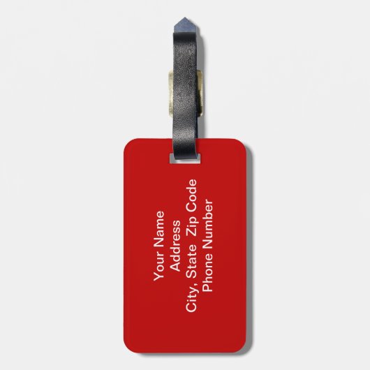 Mondrian Modern Art Bagagelabel (Achterkant verticaal)