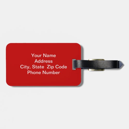 Mondrian Modern Art Bagagelabel (Achterkant horizontaal)