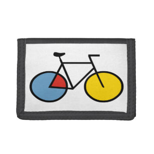 Mondrian Modern Art Bicycle Gift Wallet Drievoud Portemonnee