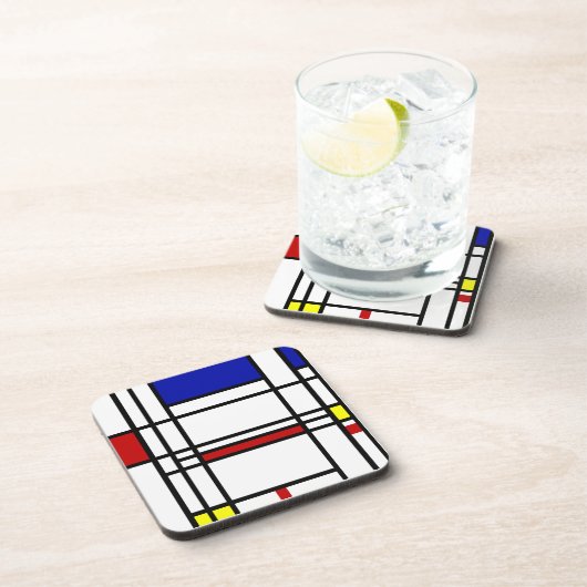 Mondrian Modern Art Bier Onderzetter (Rechterzijde)
