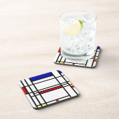 Mondrian Modern Art Bier Onderzetter (Rechterzijde)