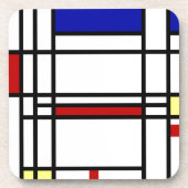 Mondrian Modern Art Bier Onderzetter (Voorkant)