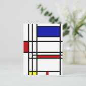 Mondrian Modern Art Briefkaart (Staand voorkant)