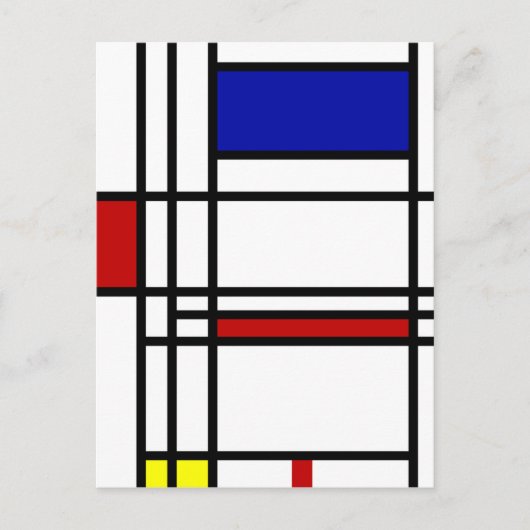 Mondrian Modern Art Briefkaart (Voorkant)