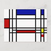 Mondrian Modern Art Briefkaart (Voorkant)
