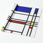Mondrian Modern Art Cadeaupapier (Uitgerold)