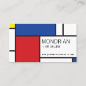 Mondrian Modern Art de Stijl Minimalist Abstract Visitekaartje (Voorkant)
