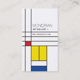 Mondrian Modern Art de Stijl Minimalist Abstract Visitekaartje