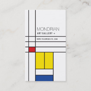 Mondrian Modern Art de Stijl Minimalist Abstract Visitekaartje