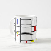 Mondrian Modern Art Koffiemok (Voorkant links)