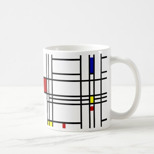 Mondrian Modern Art Koffiemok (Rechts)