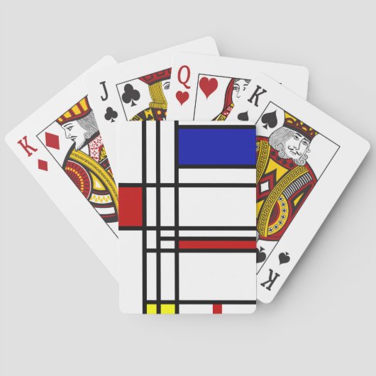 Mondrian Modern Art Pokerkaarten (Achterkant)