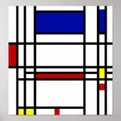 Mondrian Modern Art Poster (Voorkant)