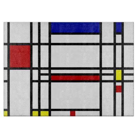 Mondrian Modern Art Snijplank (Voorkant)