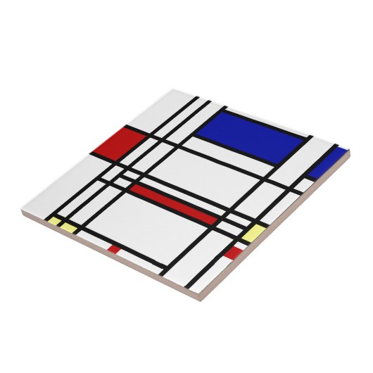 Mondrian Modern Art Tegeltje (Zijkant)